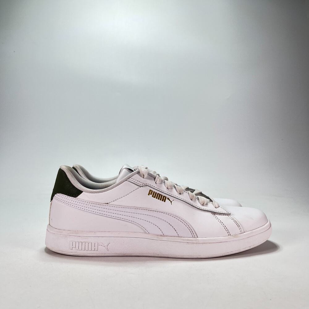 PUMA Smash 3.0 L White Casual Low Top Sneakers Shoes 406570-01 Men's Size 10.5